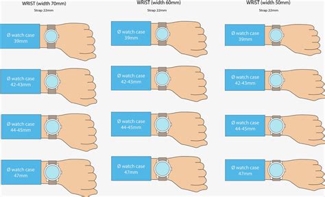 men's watch size guide.